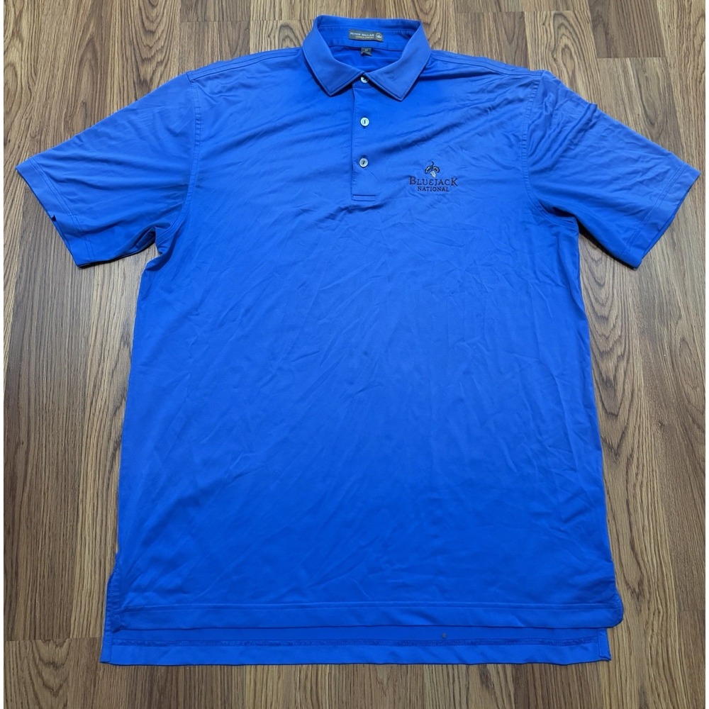 Peter Millar Polo Mens Medium Summer Comfort Bluejack National Golf